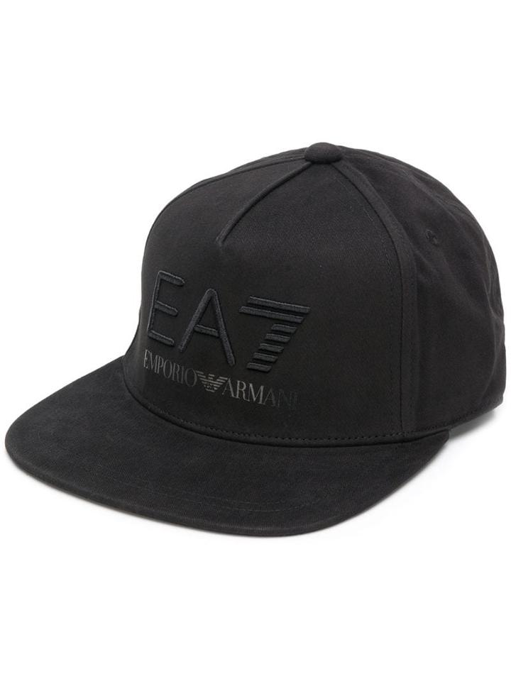 Ea7 Emporio Armani Embroidered Logo Cap - Black