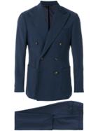 Doppiaa Double Breasted Two Piece Suit - Blue