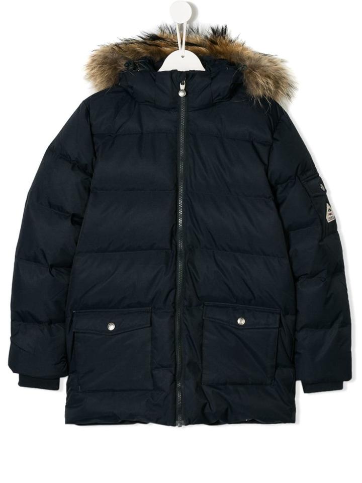 Pyrenex Kids Teen Padded Hooded Coat - Blue