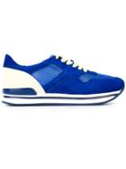 Hogan Lace-up Sneakers, Women's, Size: 39.5, Blue, Rubber/suede/leather/nylon