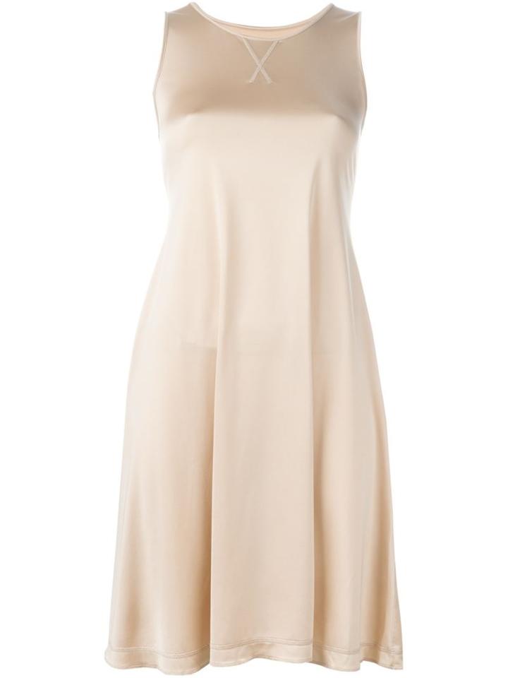 Mm6 Maison Margiela Powder Slip Dress, Women's, Size: L, Nude/neutrals, Polyester/viscose