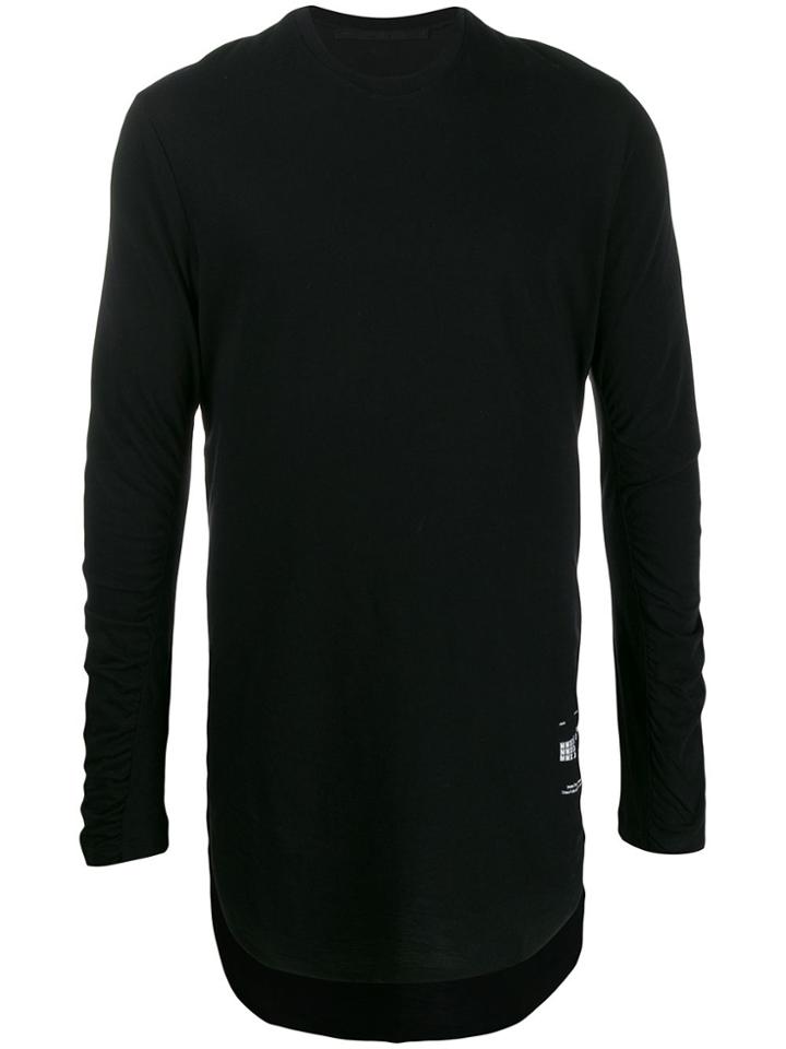 Julius Ruched Sleeve Jumper - Black