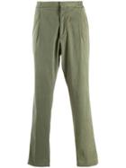 Officine Generale Elasticated Waist Trousers - Green