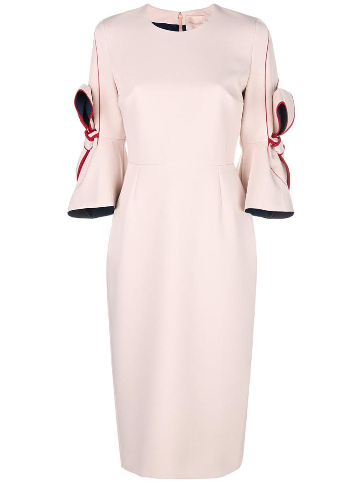 Roksanda Bow-tied Midi Dress - Pink & Purple