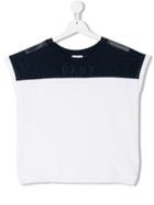 Dkny Kids Teen Sleeveless Logo T-shirt - White