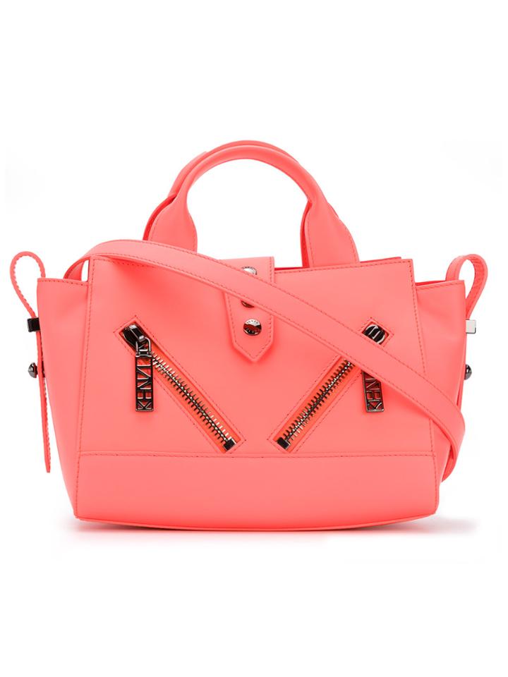 Kenzo Kalifornia Gommato Tote - Pink & Purple