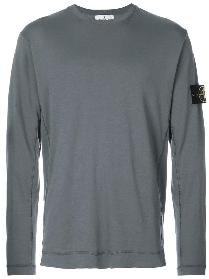 Stone Island - Logo Patch T-shirt - Men - Cotton - Xl, Grey, Cotton