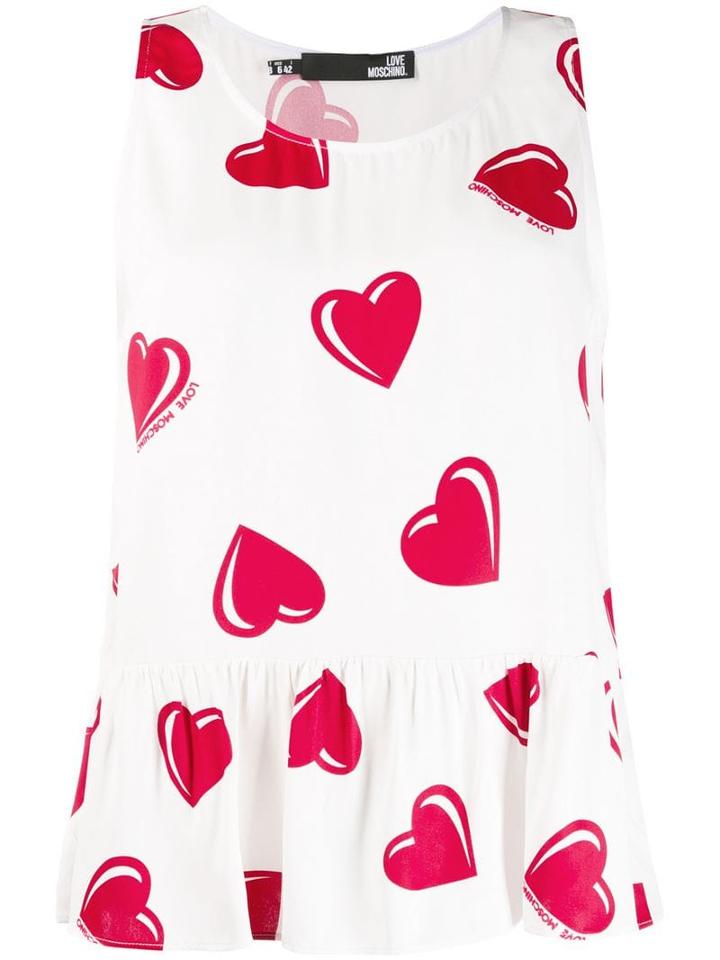 Moschino Pre-owned 2000's Heart Printed Blouse - White