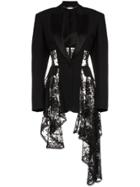 Alexander Mcqueen Lace Drape Corset Jacket - Black
