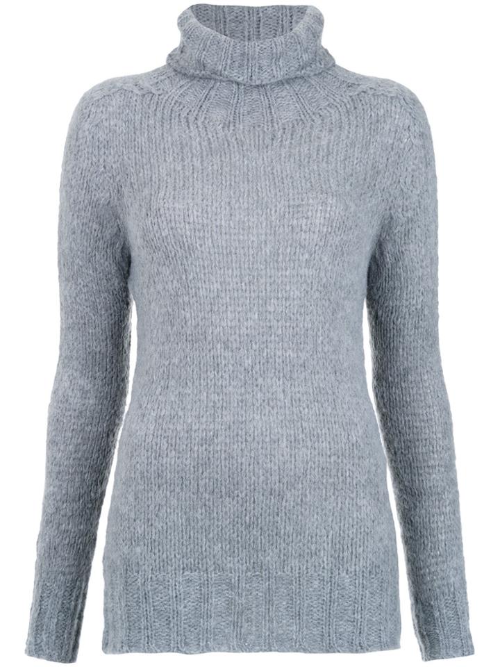 Cecilia Prado Turtle Neck Tricot Blouse - Grey