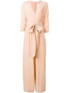 Semicouture Long Crepe Jumpsuit - Pink