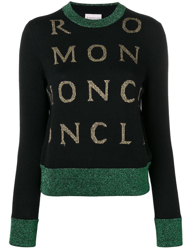Moncler Contrast Logo Jumper - Black