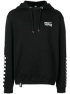 Vision Of Super Logo Print Hoodie - Black