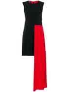Neil Barrett Contrast Hanging Panel Dress - Black