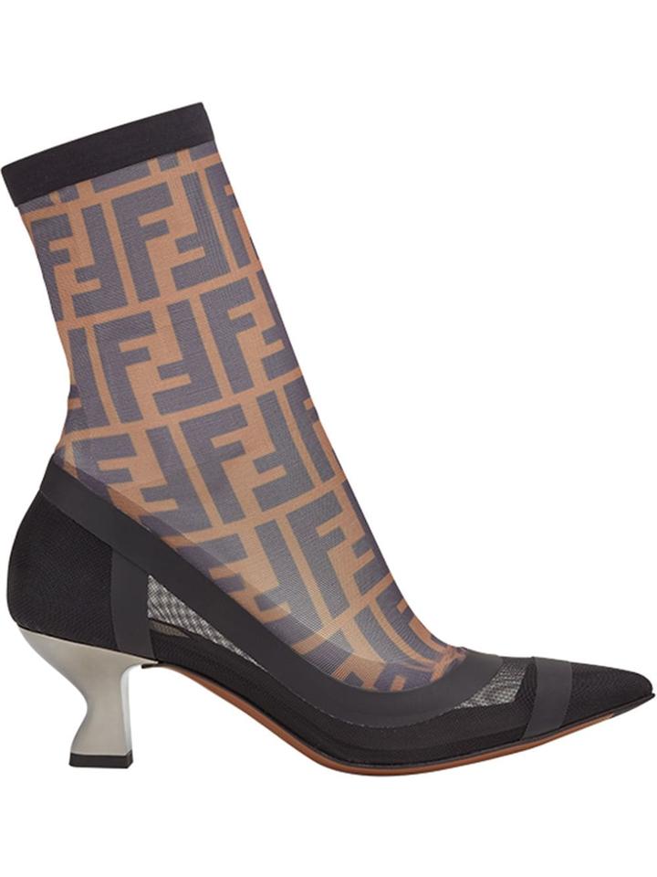 Fendi Ff Motif Sock Booties - Black