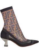 Fendi Ff Motif Sock Booties - Black