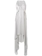 Lost & Found Ria Dunn Long Lace Up Dress - Grey