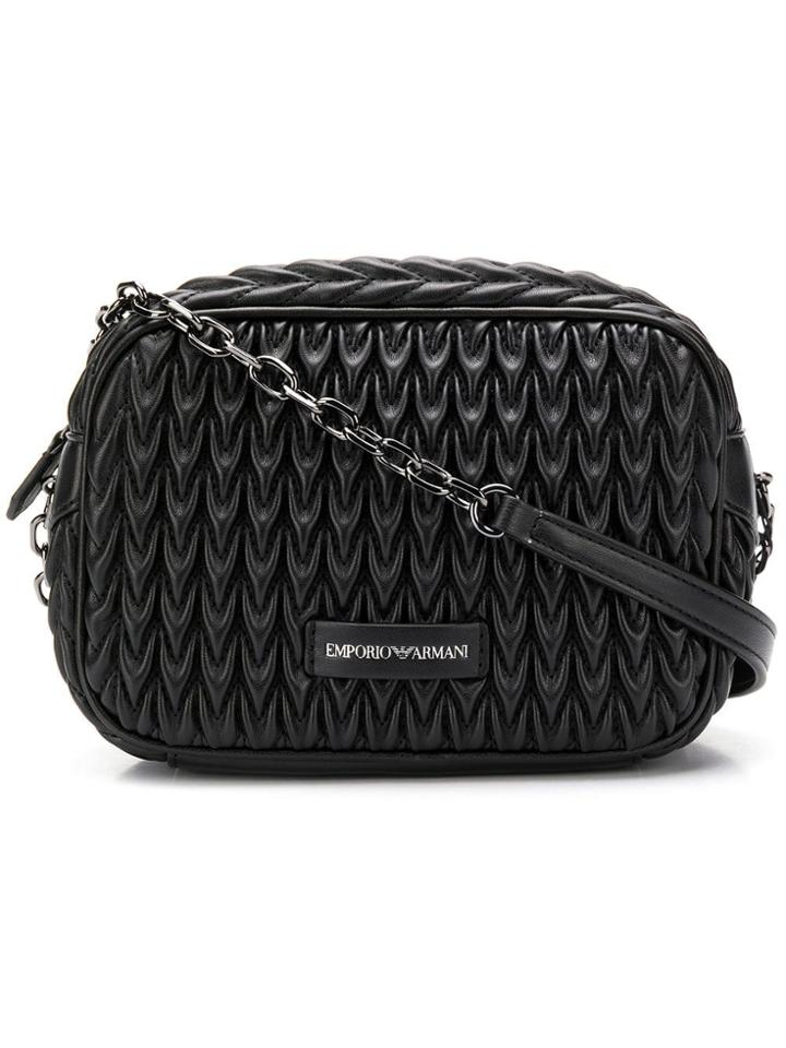 Emporio Armani Quilted Drop Shoulder Bag - Black