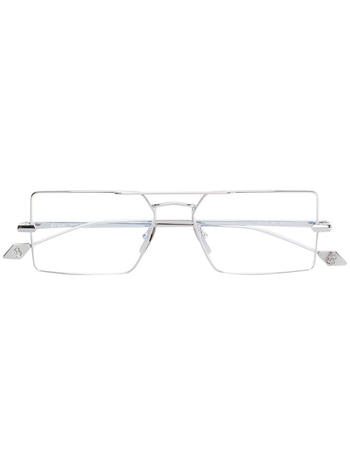 Brioni Square Double-bridged Glasses - Metallic