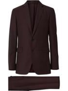 Burberry Slim Fit Wool Mohair Silk Suit - Red