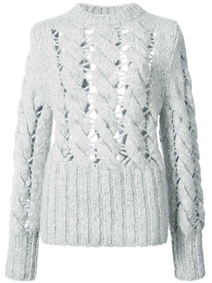 Philosophy Di Lorenzo Serafini Chunky Knit Cable-knit Jumper - Grey