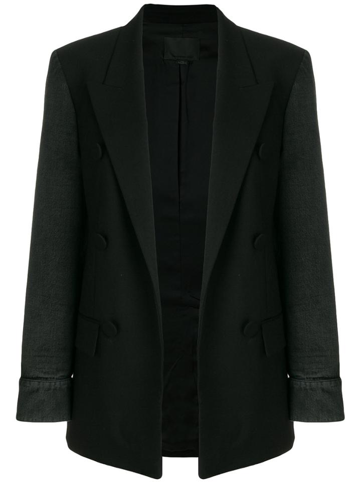 Alexander Wang Blazer With Denim Sleeves - Black