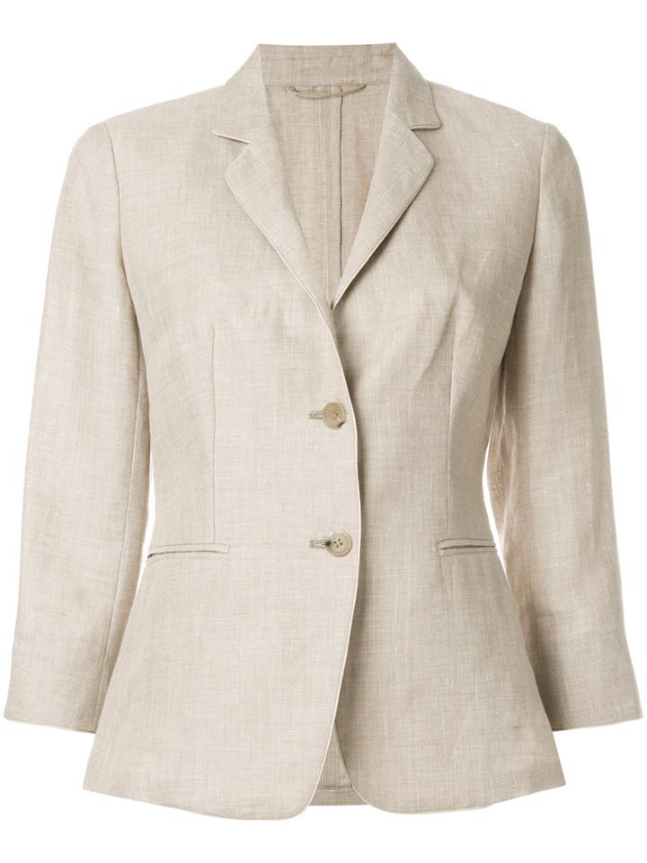 Max Mara Single Breasted Blazer - Nude & Neutrals