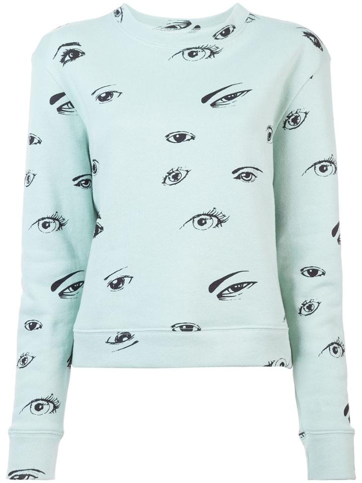 The Elder Statesman Eye Print Sweatshirt - Blue