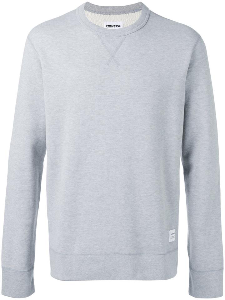 Converse - Classic Crew Sweatshirt - Men - Cotton - M, Grey, Cotton