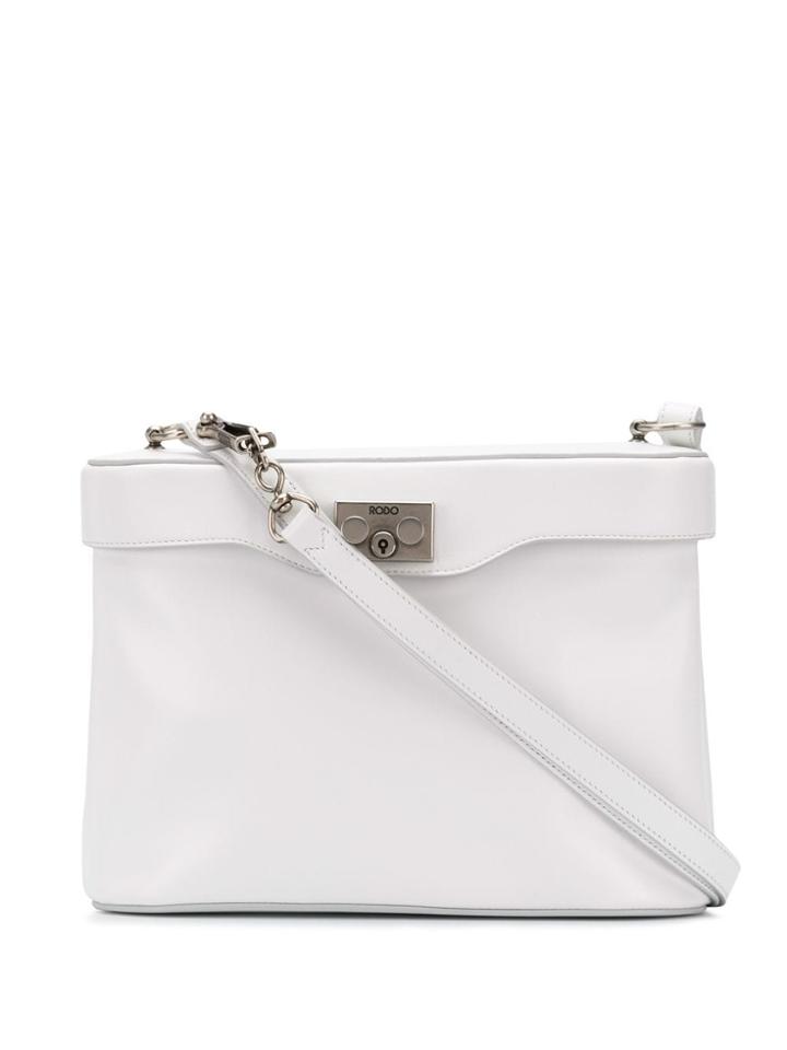 Rodo Foldover Top Shoulder Bag - White
