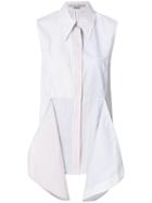 Stella Mccartney Striped Draped Detail Shirt - White
