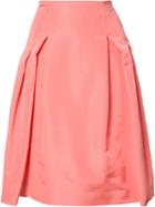 Carolina Herrera 'faille Party' Skirt, Women's, Size: 10, Pink/purple, Silk