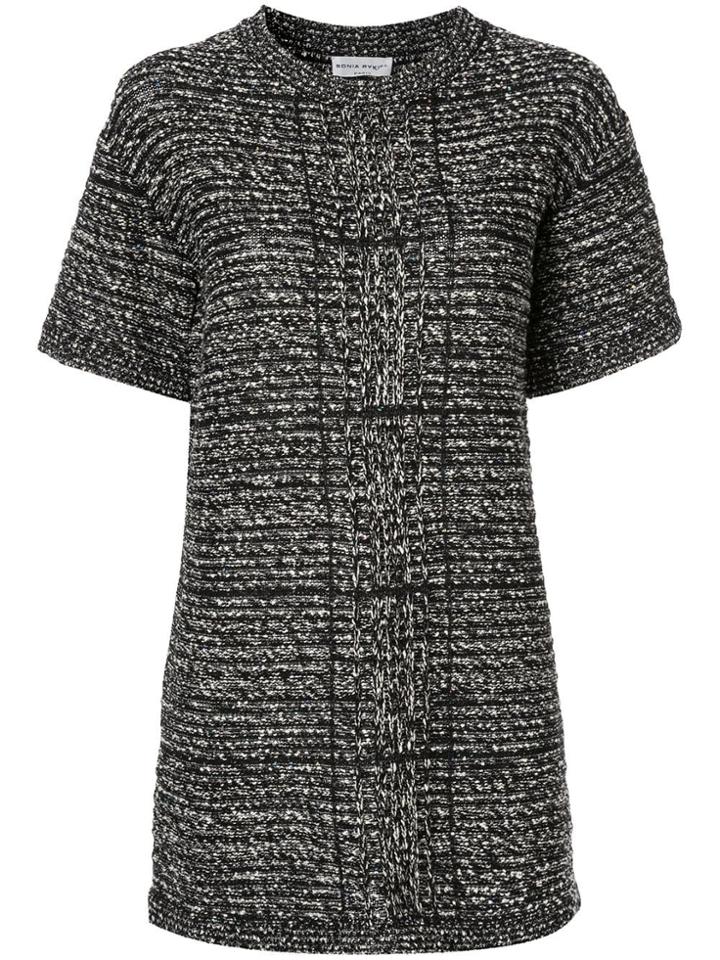 Sonia Rykiel Short-sleeved Tweed Tunic - Black