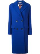 Emilio Pucci Double Breasted Coat, Women's, Size: 42, Blue, Acetate/viscose/cashmere/virgin Wool