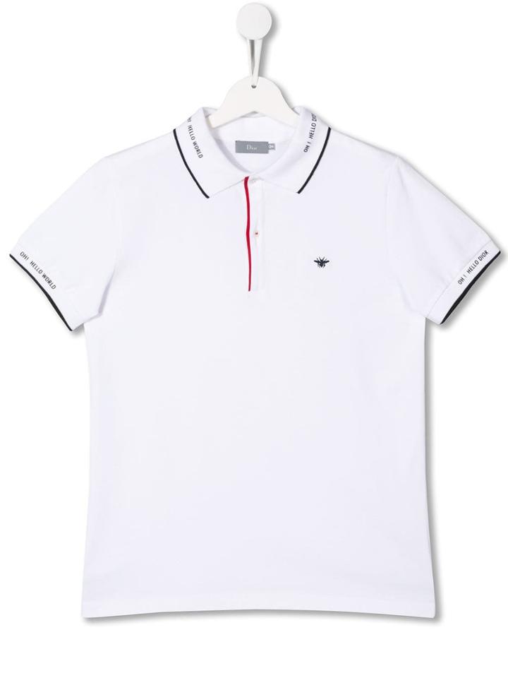 Baby Dior Oh! Hello Dior Polo Shirt - White