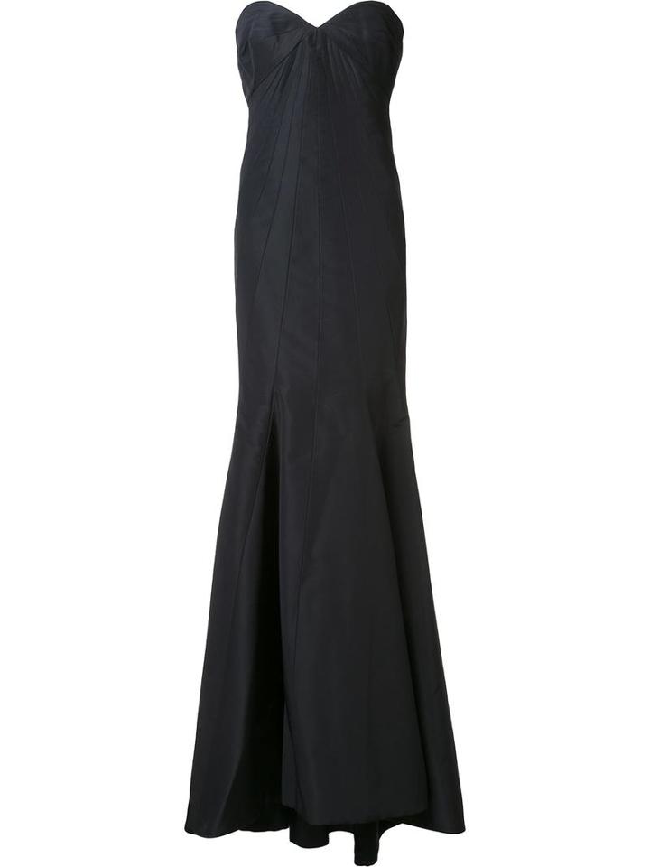 Zac Posen Radal Seam Gown, Women's, Size: 8, Black, Silk