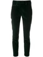 Dondup Velvet Cropped Trousers - Green