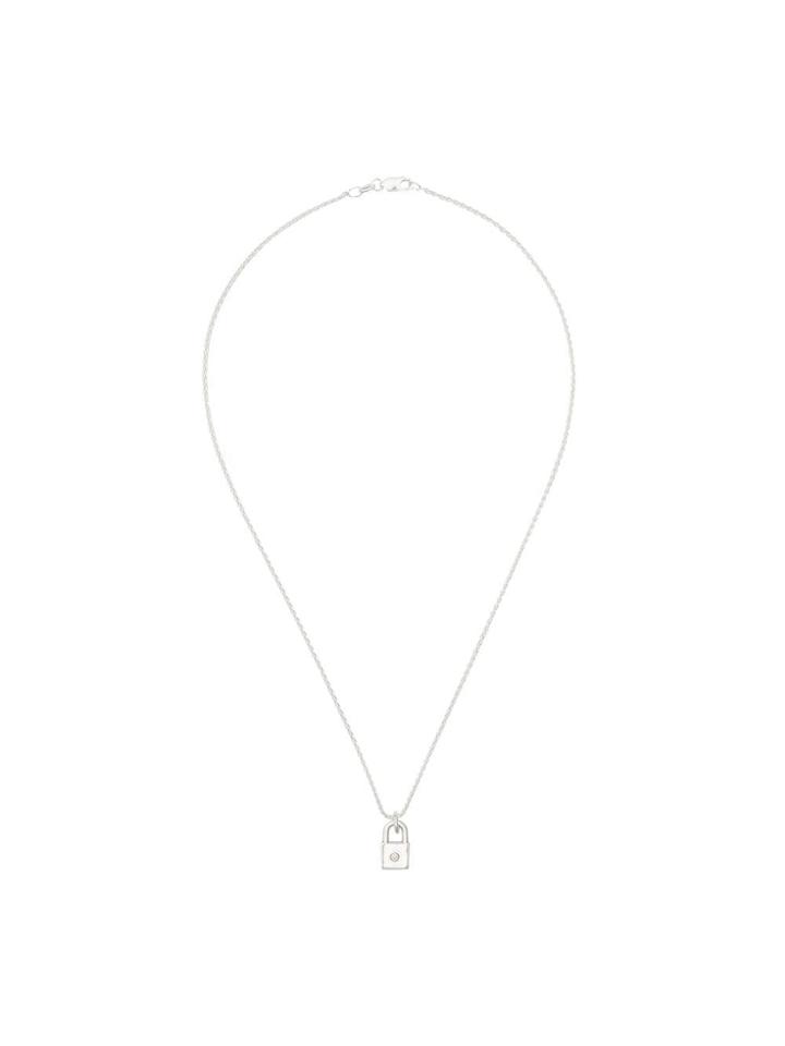 Hatton Labs Padlock Pendant Necklace - White