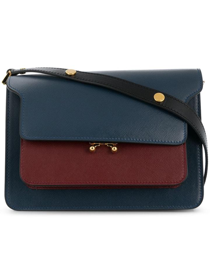 Marni Two-tone Shoulder Bag - Blue