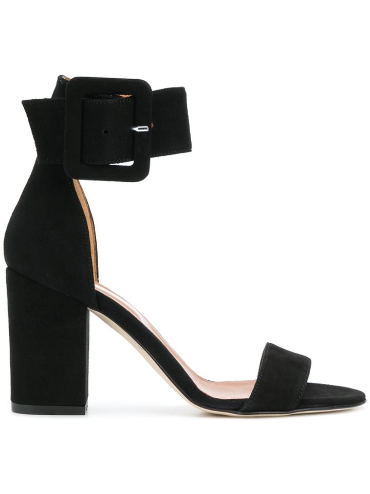Paris Texas Buckled Strap Sandals - Black