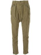 Les Copains Tapered Cropped Trousers - Pink & Purple