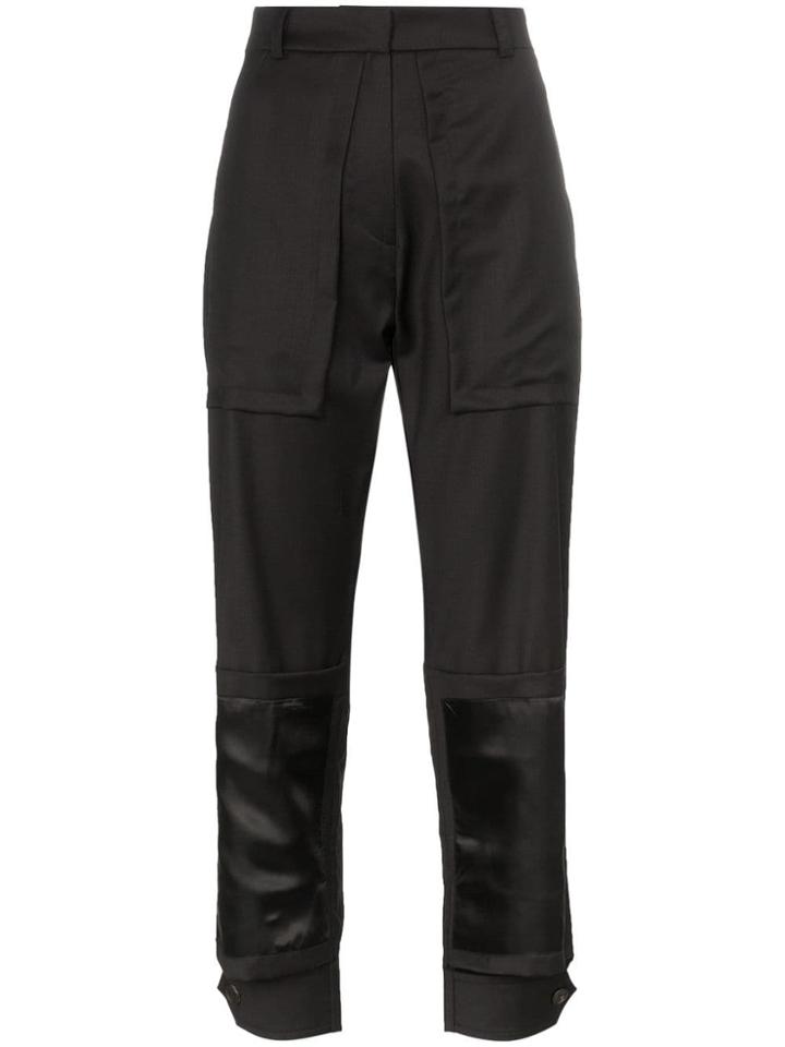 Delada Cut-away Cuff Trousers - Black