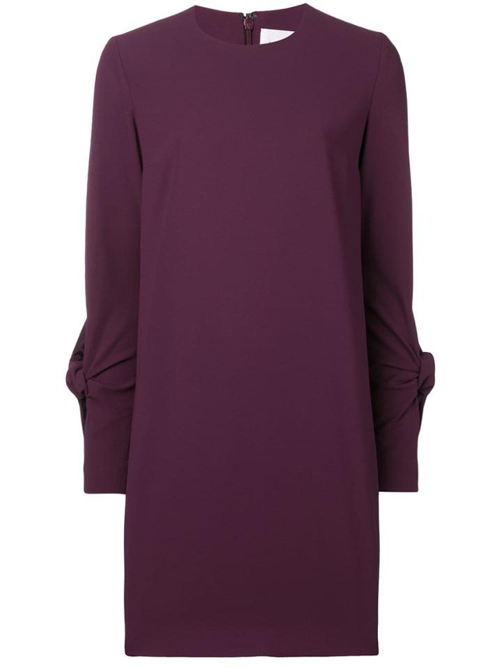 Victoria Victoria Beckham Long-sleeve Shift Dress - Pink & Purple