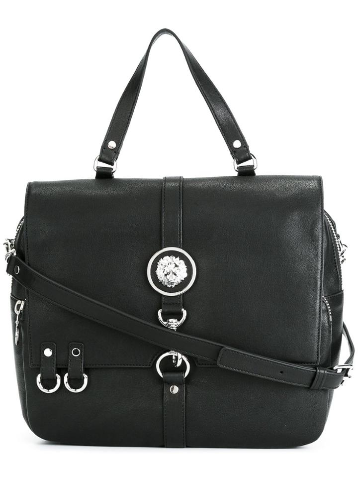 Versus Lion Medallion Shoulder Bag - Black