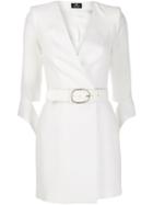 Elisabetta Franchi Belted Waist Dress - White