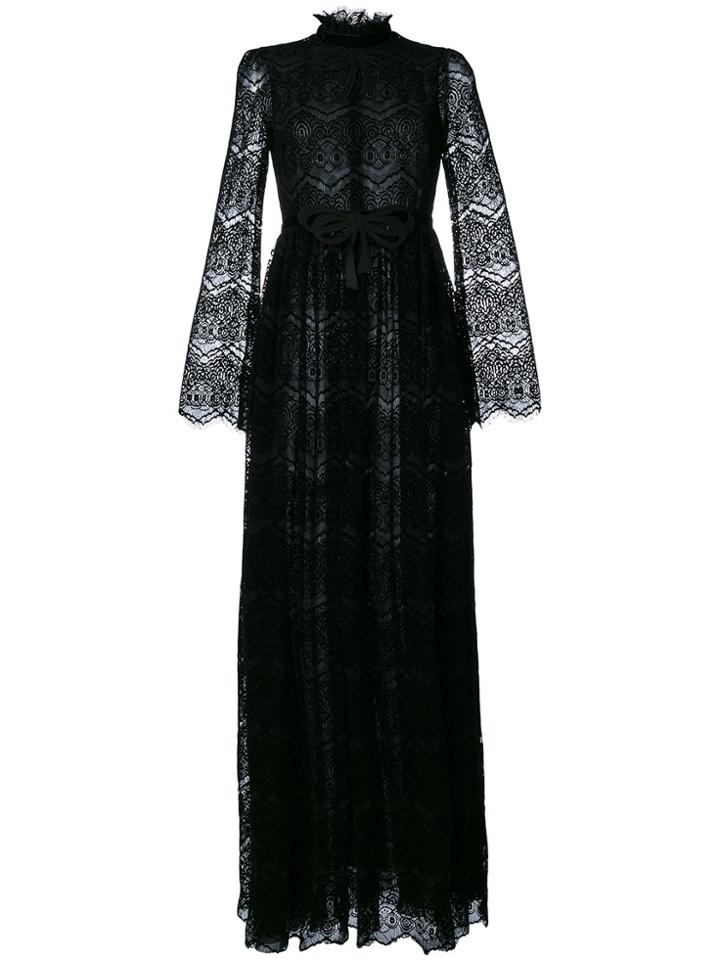 Giamba Bow Detail Gown - Black