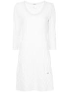 Chanel Pre-owned Floral Pattern Short Dress - White