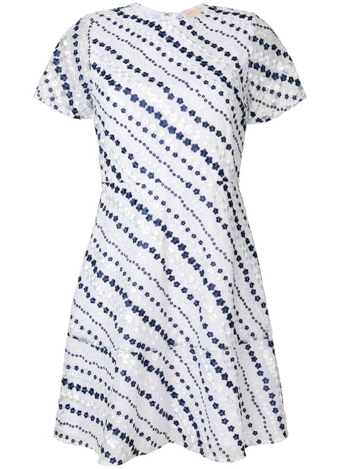 Michael Kors Collection Floral Embroidered Dress - White