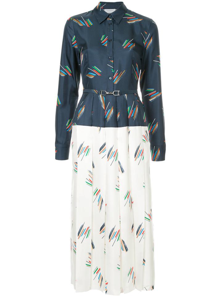 Gabriela Hearst Colour Block Dress - Blue
