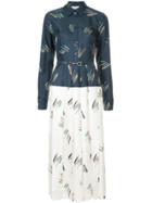 Gabriela Hearst Colour Block Dress - Blue